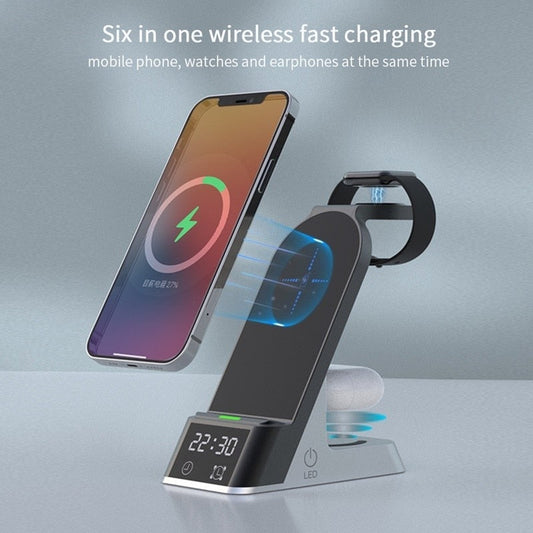 6 in 1 Alarm Clock Wireless Charger™