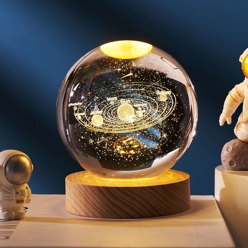 3D Laser Engraved Solar System Crystal Ball™