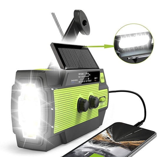 4000mAh Weather Radio with Hand Crank & Solar Charging™