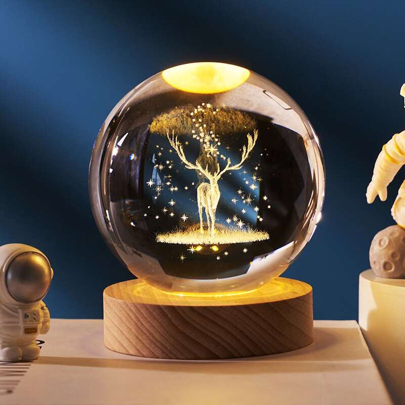 3D Laser Engraved Solar System Crystal Ball™