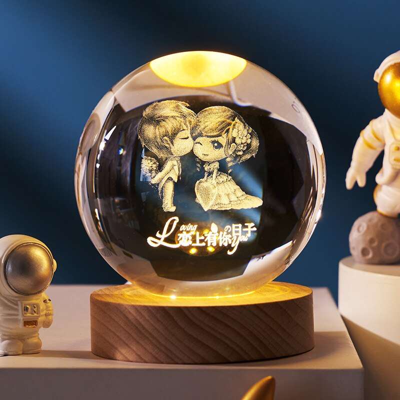 3D Laser Engraved Solar System Crystal Ball™