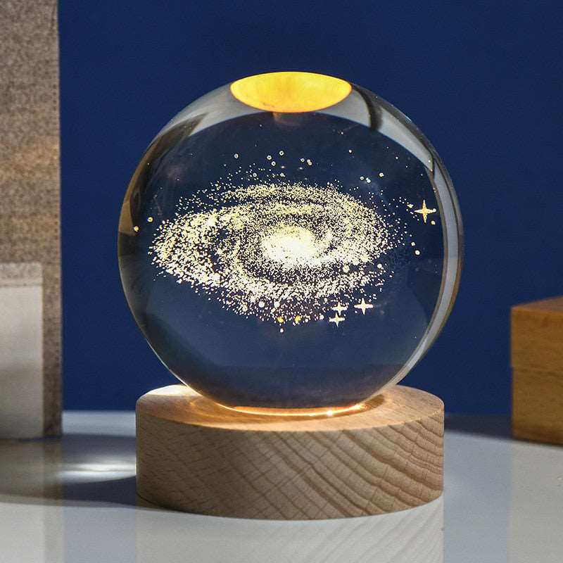 3D Laser Engraved Solar System Crystal Ball™