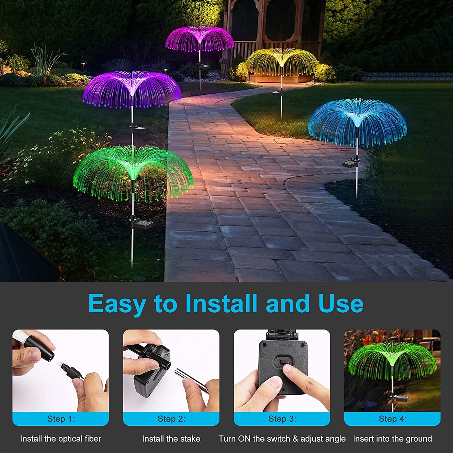 Solar Jellyfish Garden Lights