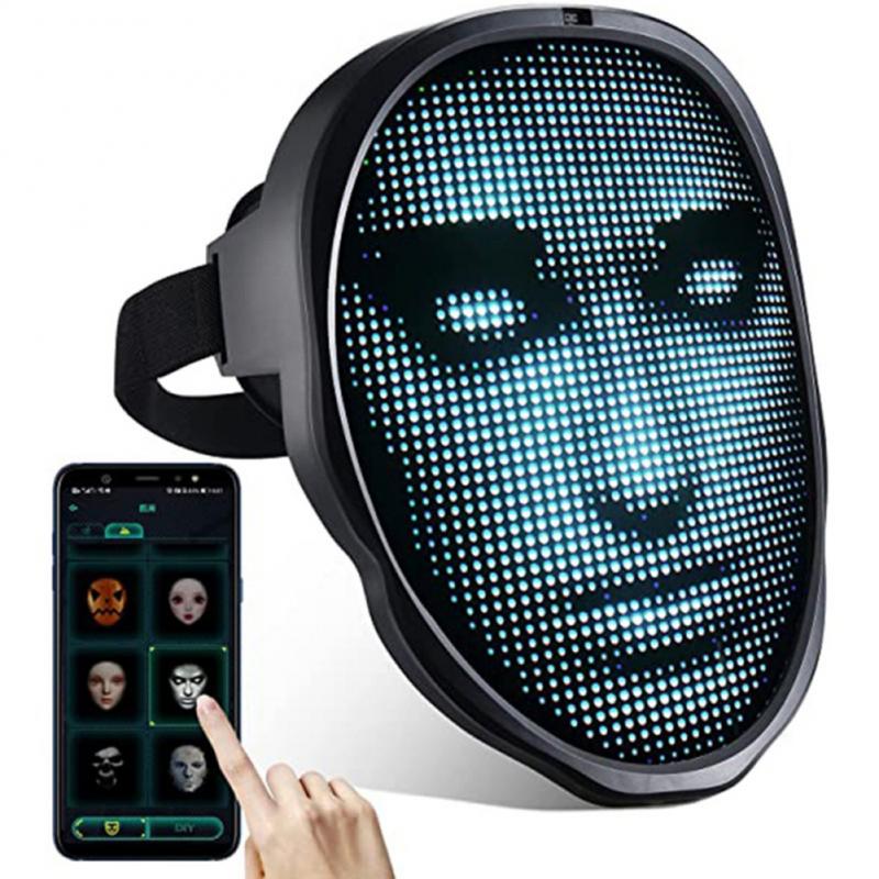 Interactive LED Halloween Party Mask