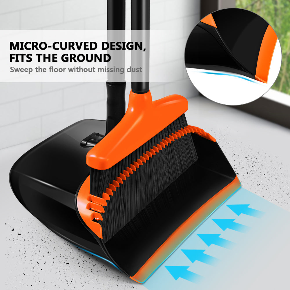 Space-saving Broom And Dustpan