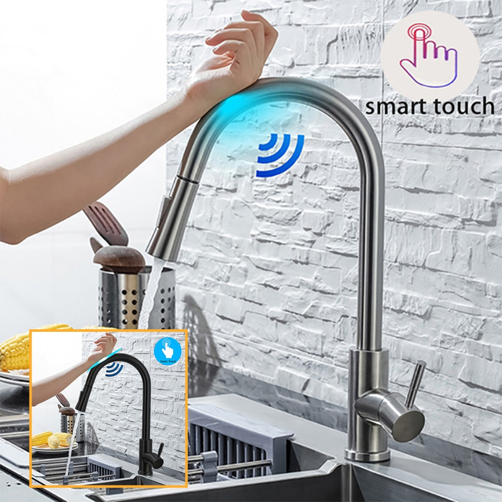 Kitchen Faucet with Pull Out and Sensor