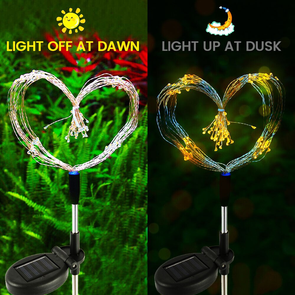 Solar Fireworks Lawn Light