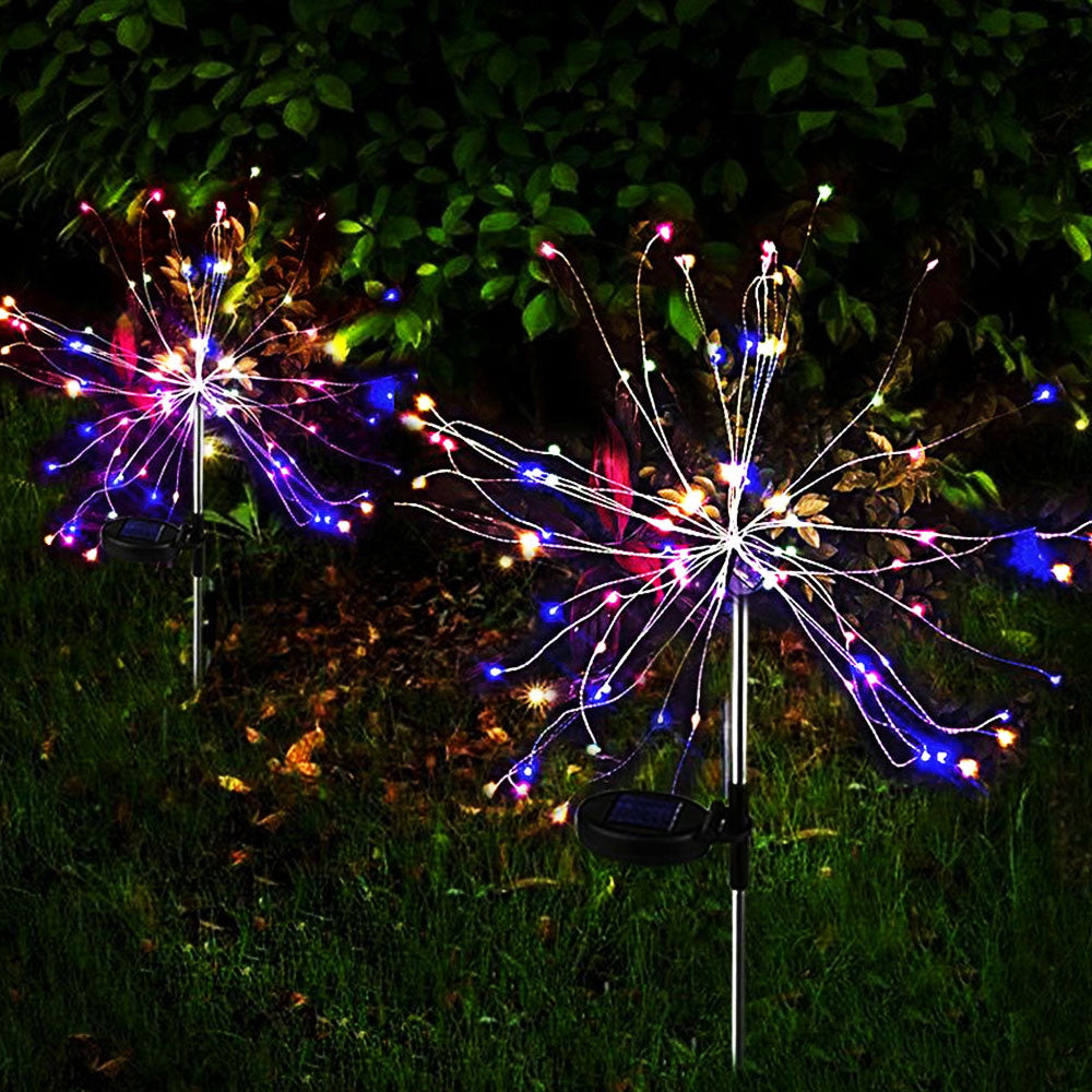 Solar Fireworks Lawn Light