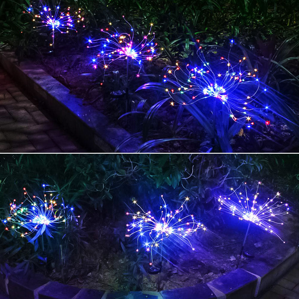 Solar Fireworks Lawn Light