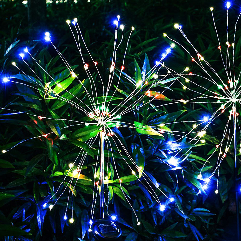 Solar Fireworks Lawn Light