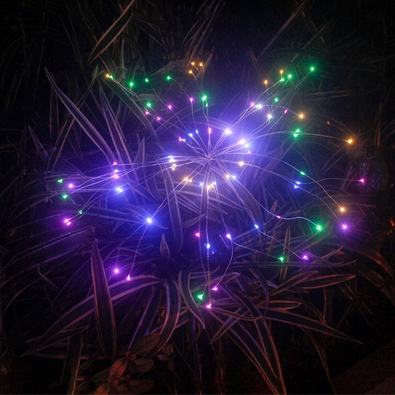 Solar Fireworks Lawn Light