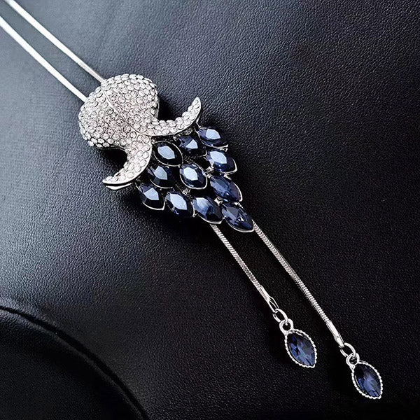 Long Necklace with Pendant for Women - Flower - Gitelle