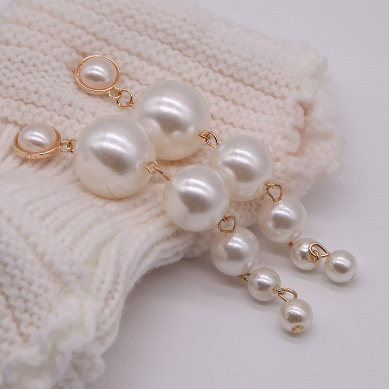 Pearls String Drop Earring - Gitelle