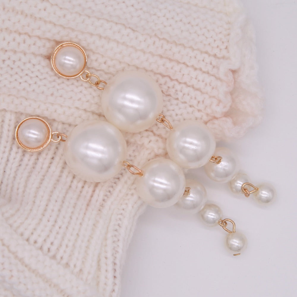 Pearls String Drop Earring - Gitelle