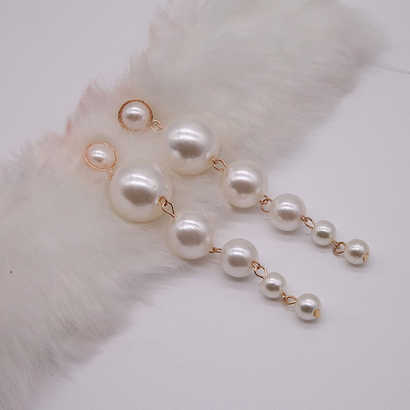 Pearls String Drop Earring - Gitelle