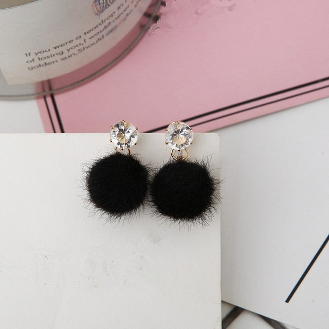 New Wild Hair Ball Earrings - Gitelle