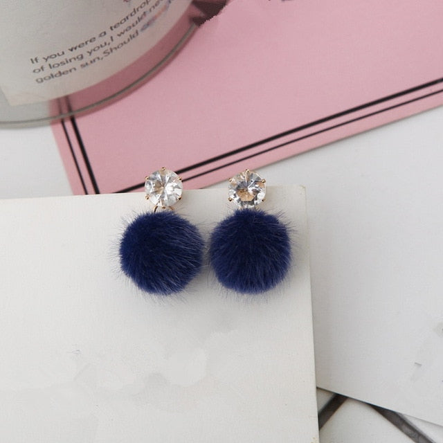 New Wild Hair Ball Earrings - Gitelle