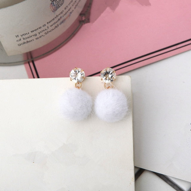 New Wild Hair Ball Earrings - Gitelle