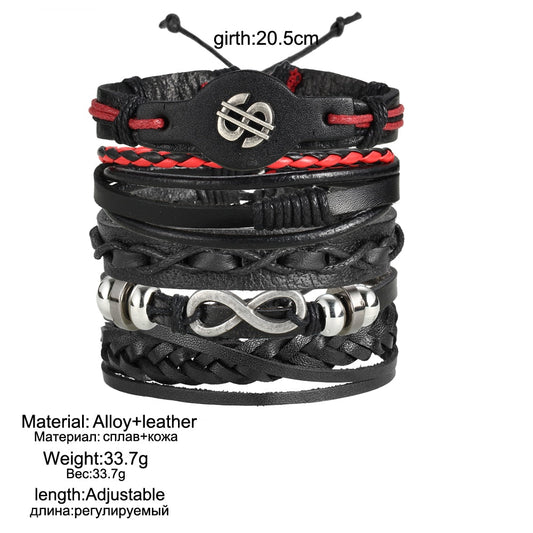 High Quality Multilayer Leather Bracelet Infinite Dollar - Gitelle