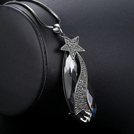 Long Necklace with Pendant for Women - Star Drop - Gitelle