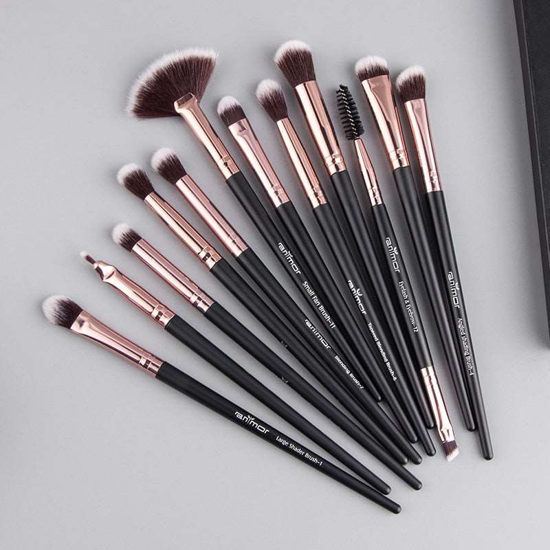 Anmor Pro Makeup Brushes Set 12 pcs - Gitelle