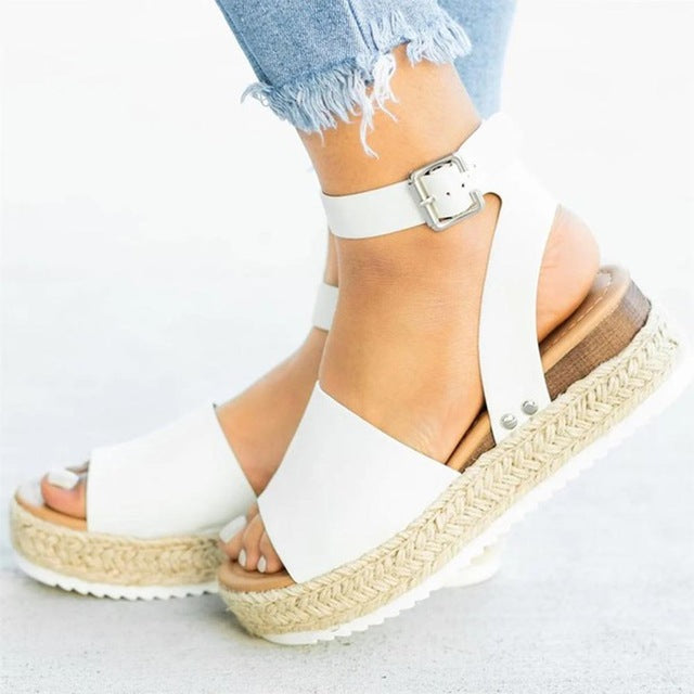 Thick-bottomed Fish Mouth Sandals - Gitelle