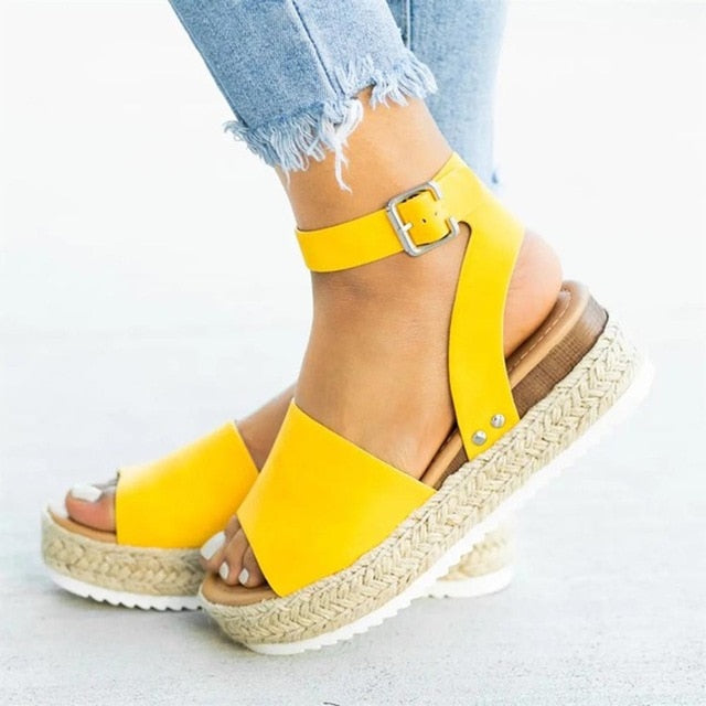 Thick-bottomed Fish Mouth Sandals - Gitelle