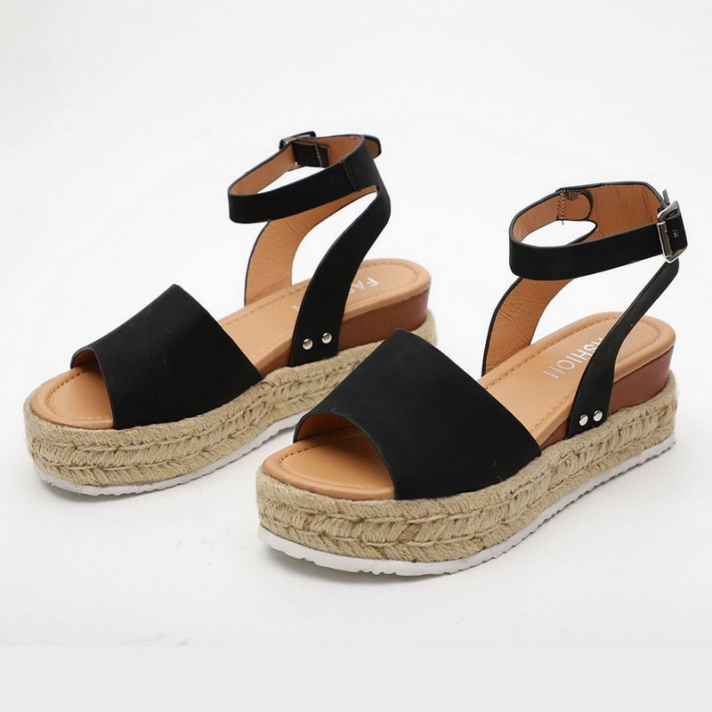 Thick-bottomed Fish Mouth Sandals - Gitelle