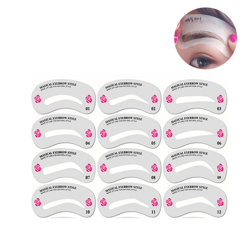 Professional Eyebrow Stencil 24-pcs Set - Gitelle