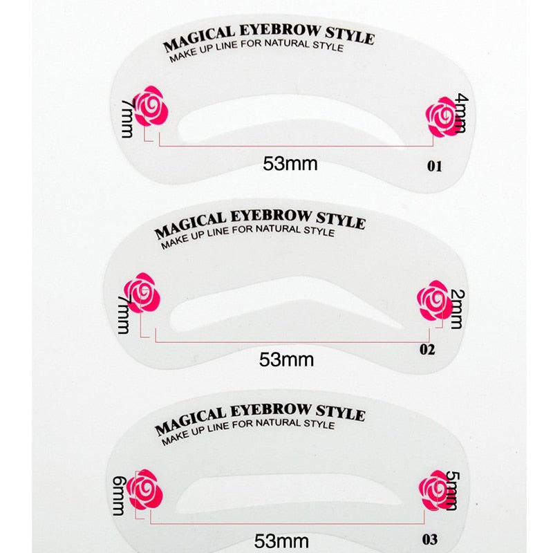 Professional Eyebrow Stencil 24-pcs Set - Gitelle